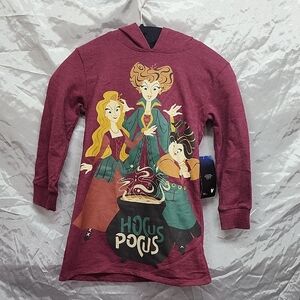 Disney Hocus Pocus Juniors Hoodie NWT Raspberry Size XS (4-6)